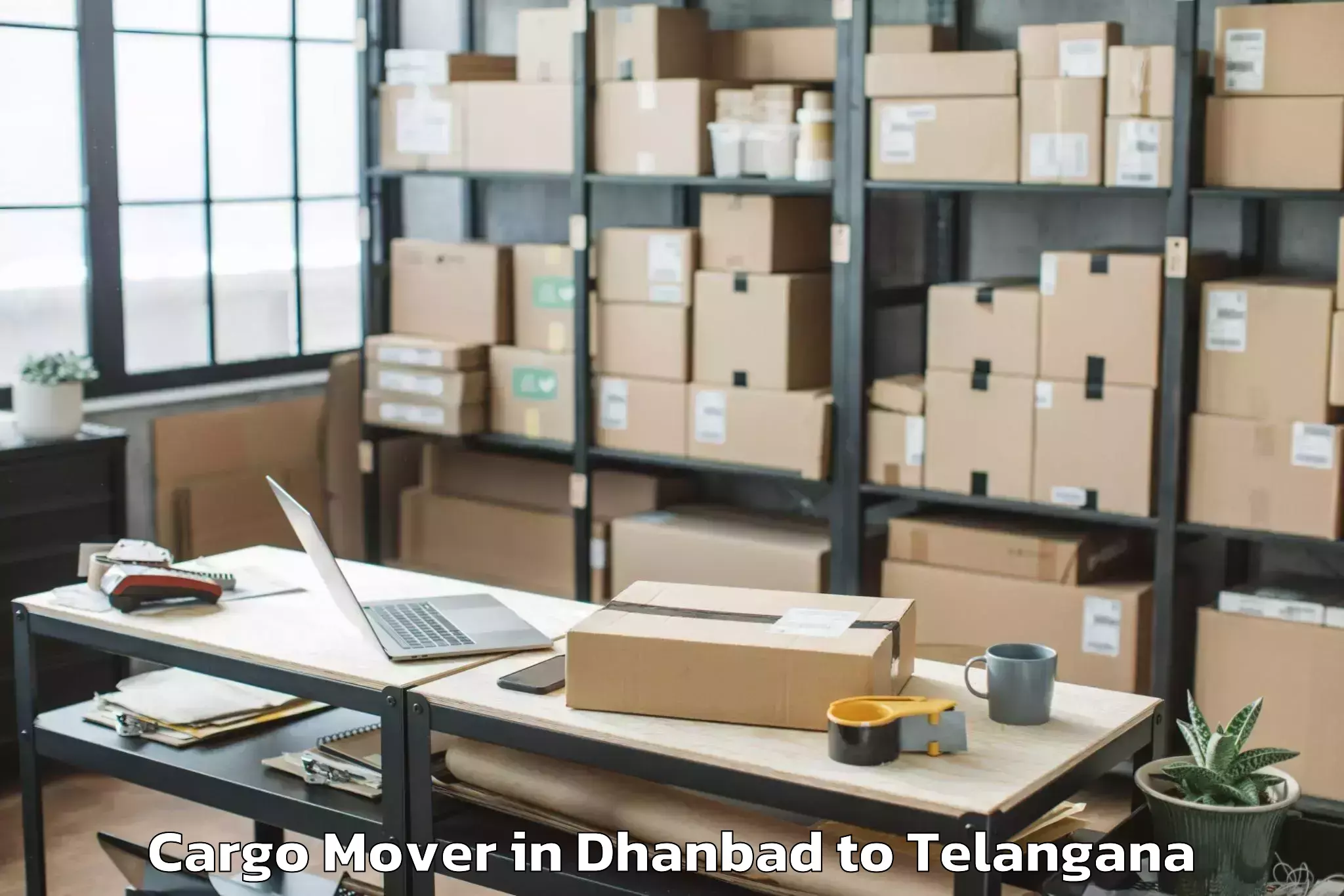 Top Dhanbad to Velgatoor Cargo Mover Available